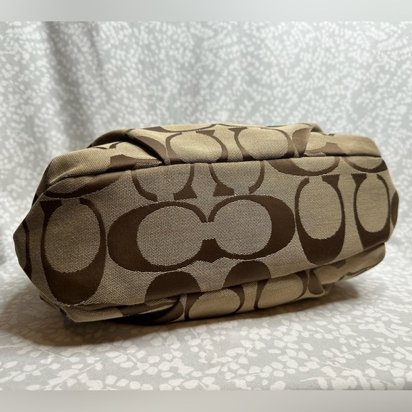 Coach Brown Signature Canvas Purse Handbag Shoulder Bag No. F1281-F15067 - Picture 3 of 8